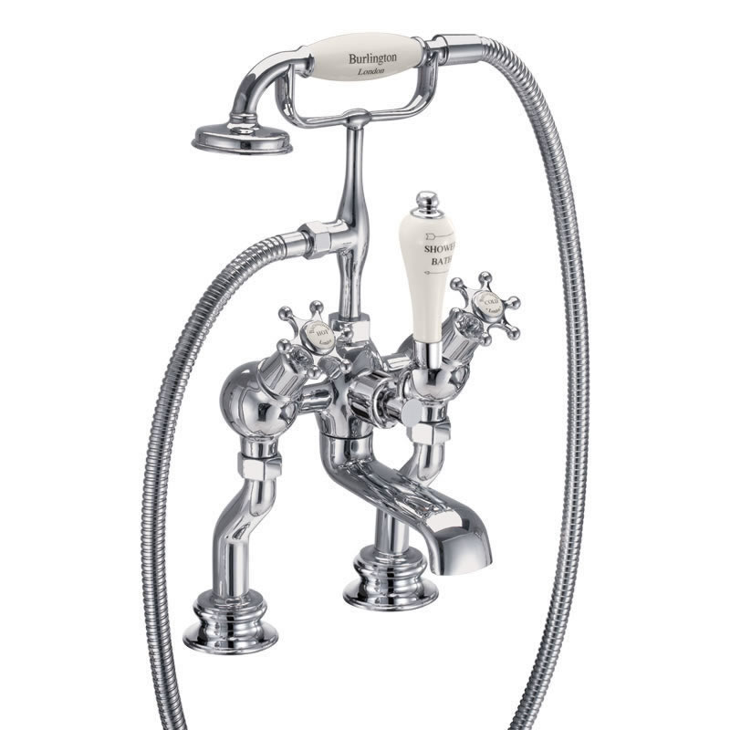 Birkenhead Medici Regent angled bath shower mixer - deck mounted